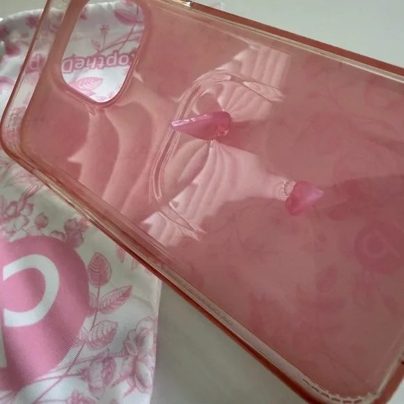 Loopy Pink Toile Case - Picture 3 of 7